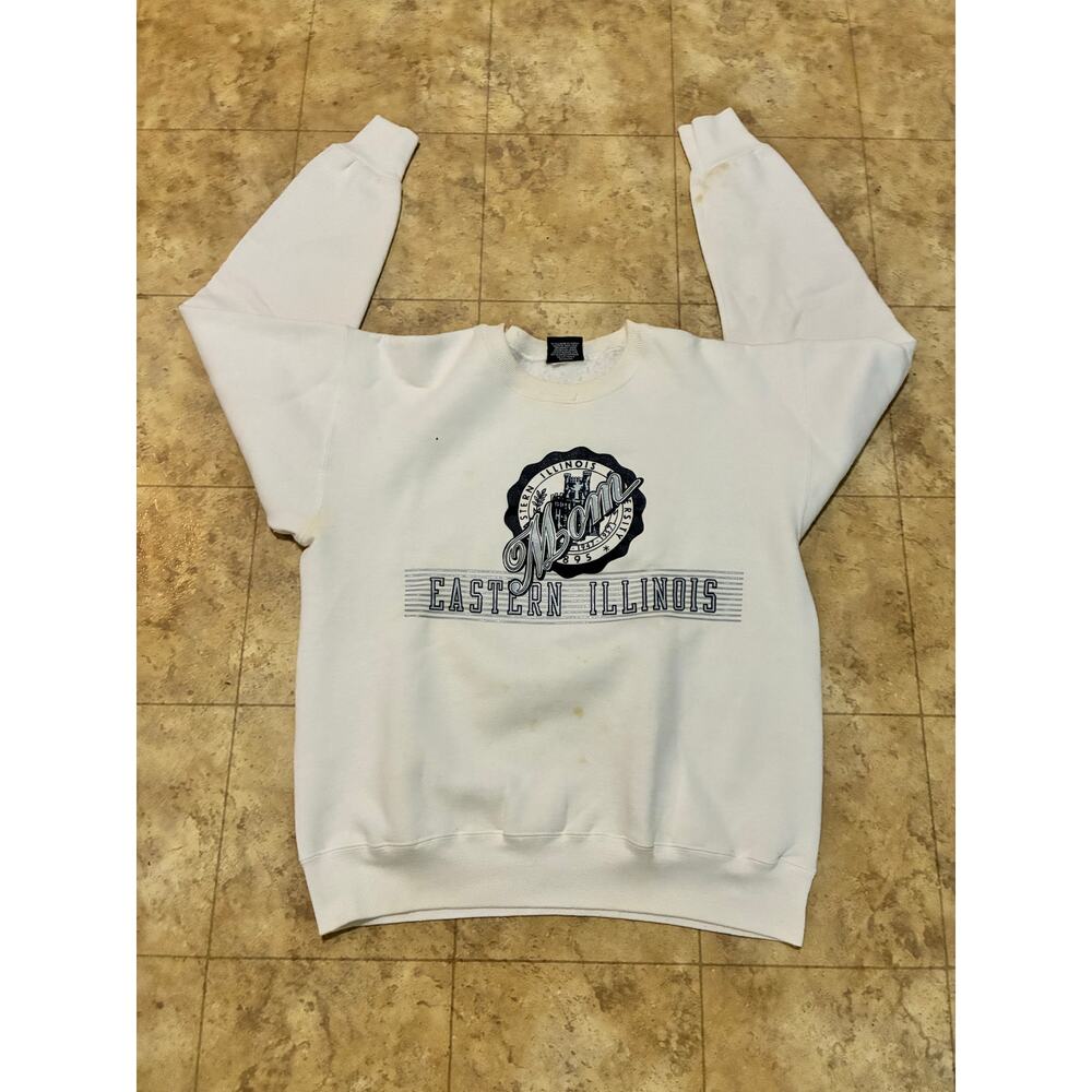 Vintage Eastern Illinois Mom White XL Jansport Sweatshirt